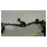 Silver Chain Wrapped Bracelet & Earring