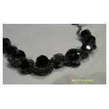 Silver Chain Wrapped Bracelet & Earring