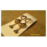 Golden Chain Necklace & Golden Earrings