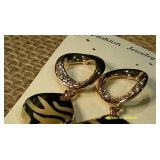 Golden Chain Necklace & Golden Earrings