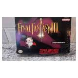 Final Fantasy III Super Nintendo Complete-in-Box with Map and Manual