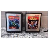 Lot of 2 Atari 2600 Game Cartridges: Moon Patrol and Joust (Untested)
