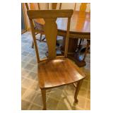 K - Vintage Oak Dining Table with 6 Matching Chairs