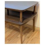 ML - Vintage Mid Century Two-Tier Wooden Side Table