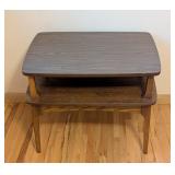 ML - Vintage Mid Century Two-Tier Wooden Side Table