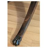 LR - Vintage Drop-Leaf Wooden Side Table with Pedestal Base