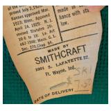 ML - Vintage Smithcraft Hooked Wool Footstool with Floral Pattern, 13 Inch Diameter