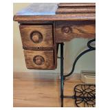 ML - Vintage Brunswick Treadle Sewing Machine with Ornate Oak Cabinet