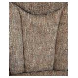 ML - Upholstered Vintage Oak Glider Rocking Chair with Cushions