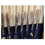 ML - Sharon Plate AA Silverplate Flatware Set Service for 16 (One Fork Missing) with Wooden Case