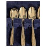 ML - Sharon Plate AA Silverplate Flatware Set Service for 16 (One Fork Missing) with Wooden Case