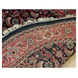 ML - Round Oriental-Style Area Rug with Fringe, 40 Inch Diameter