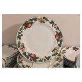K - Cades Cove Collection Incomplete Dinnerware Set with 9 Dinner Plates and Serving Pieces
