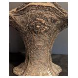 BR - Antique Ornate Silverplate Basket with Cherub and Floral Motifs