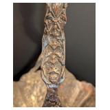 BR - Antique Ornate Silverplate Basket with Cherub and Floral Motifs