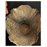 BR - Antique Ornate Silverplate Basket with Cherub and Floral Motifs
