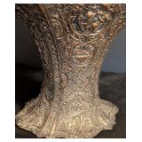 BR - Antique Ornate Silverplate Basket with Cherub and Floral Motifs
