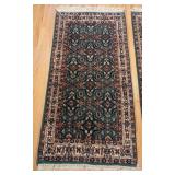ML - Pair of 24x53 Inch Persian-Style Accent Rugs with Fringe
