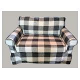 G - Black and White Plaid Upholstered Sleeper Sofa
