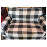 G - Black and White Plaid Upholstered Sleeper Sofa