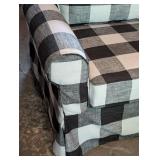 G - Black and White Plaid Upholstered Sleeper Sofa