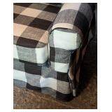 G - Black and White Plaid Upholstered Sleeper Sofa