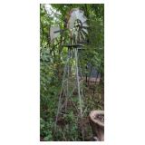 BY - Outdoor Decorative Metal Windmill, 8-9ft Tall