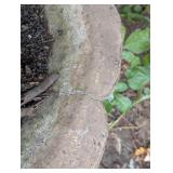 BY - Cement Birdbath with Raccoon Design