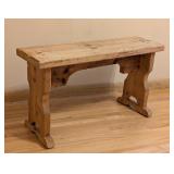 ML - Rustic Wooden Bench with Surface Wear
