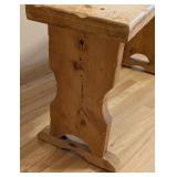 ML - Rustic Wooden Bench with Surface Wear