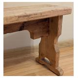 ML - Rustic Wooden Bench with Surface Wear