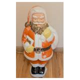 ML - Vintage Poloron Santa Claus Christmas Blow Mold 31 Inch Light-Up Decoration
