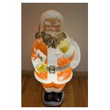 ML - Vintage Poloron Santa Claus Christmas Blow Mold 31 Inch Light-Up Decoration