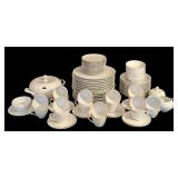 K - Large Bavarian White Porcelain Dinnerware Set with 14 Dinner Plates