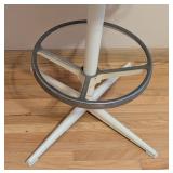 ML - Vintage Swivel Bar Stool with Black Vinyl Seat and Backrest