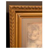 BR - Pair of Framed Religious Artwork Prints with Ornate Gold Frames