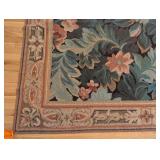 BR - Wool Area Rug with Floral Pattern