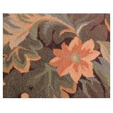 BR - Wool Area Rug with Floral Pattern