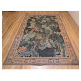 BR - Wool Area Rug with Floral Pattern