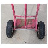 G - Used Red Steel Hand Truck with Pneumatic Tires