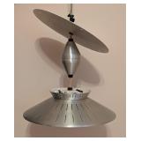 BR - Mid-Century Modern Aluminum Pendant Light Fixture, 16 Inch Diameter