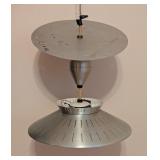 BR - Mid-Century Modern Aluminum Pendant Light Fixture, 16 Inch Diameter