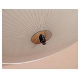BR - Mid-Century Modern Aluminum Pendant Light Fixture, 16 Inch Diameter