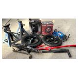 Automotive Tool and Tire Accessory Lot with Air Compressors and Jack Stands
