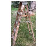 Set of 3 Wooden Step Ladders for Painting or Utility Use