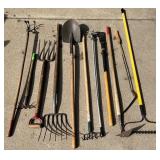 Collection of 11 Assorted Garden and Yard Tools