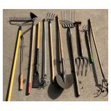 Collection of 11 Assorted Garden and Yard Tools