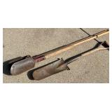 Vintage Drain Spade and Manual Post Hole Digger Set