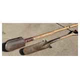 Vintage Drain Spade and Manual Post Hole Digger Set