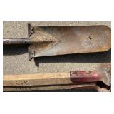 Vintage Drain Spade and Manual Post Hole Digger Set